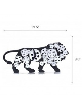 Make in India Lion Table clock with moving gears