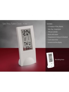 See thru table clock