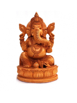 Wooden Ganpati Idol
